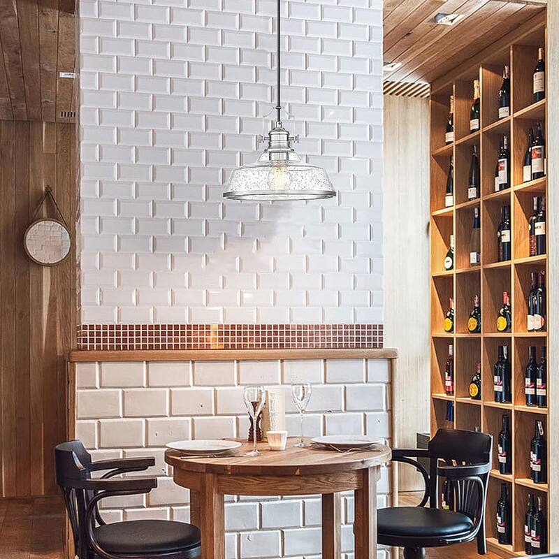 Modern island lights nickel hanging light glass, metal pendant light