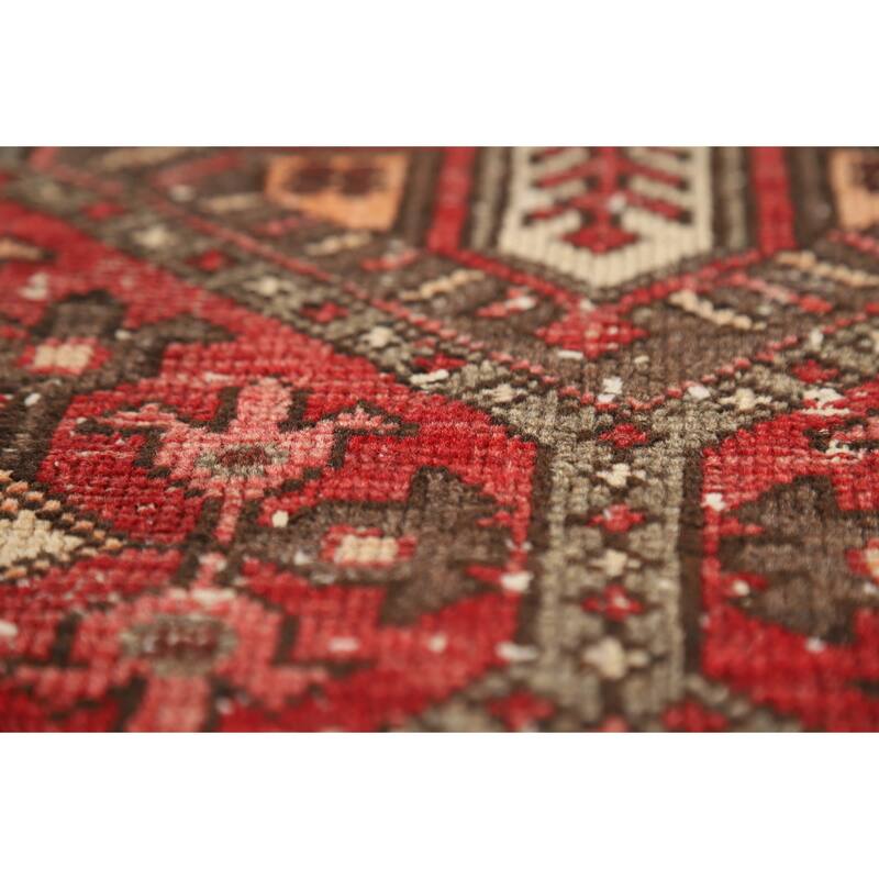 All-Over Geometric Bakhtiari Persian Area Rug Hand-Knotted Wool Carpet - 4'5" x 6'7"
