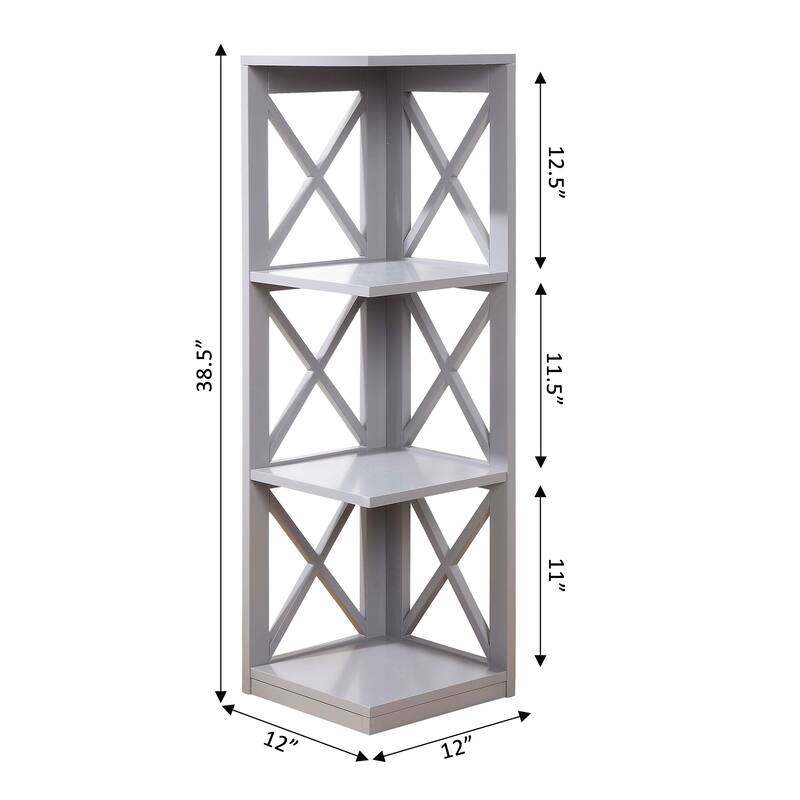 Convenience Concepts Oxford 3 Tier Corner Bookcase