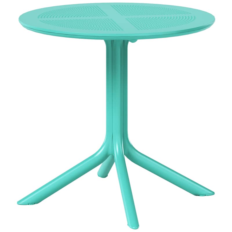 Frond and Form 31.5 Inch Outdoor Round Dining Table - Turquoise