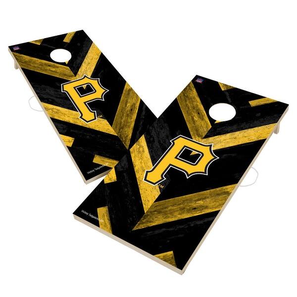slide 2 of 5, Pittsburgh Pirates MLB Cornhole Board Set Include Carrying Case