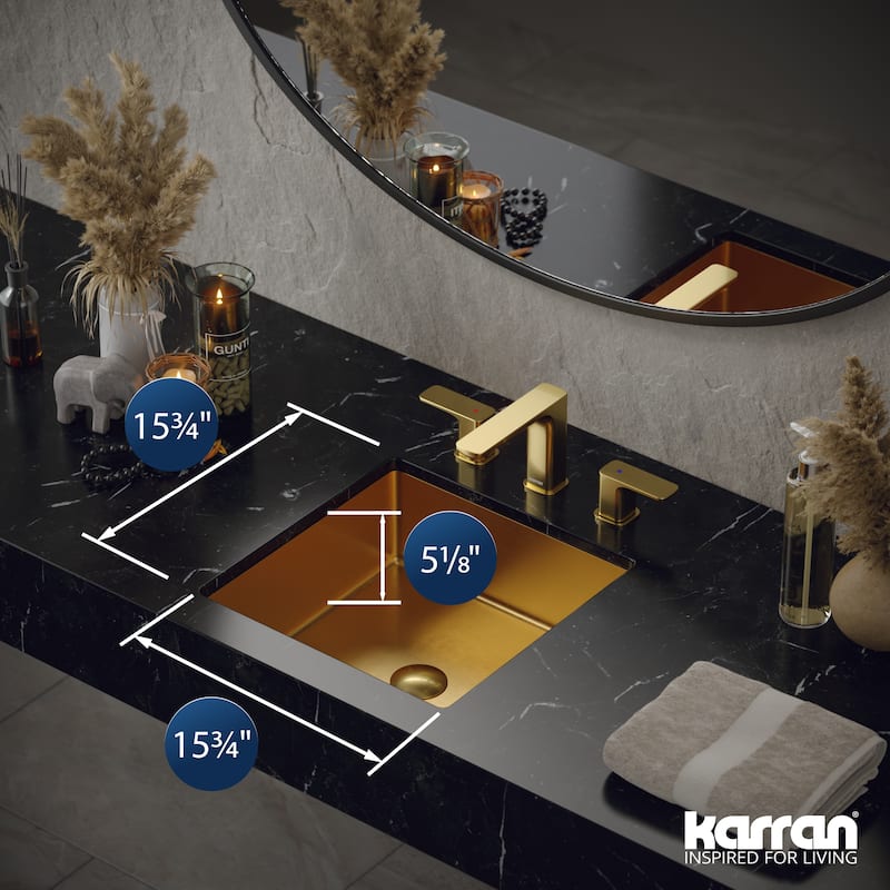 Karran Cinox Stainless Steel Square Undermount Sink