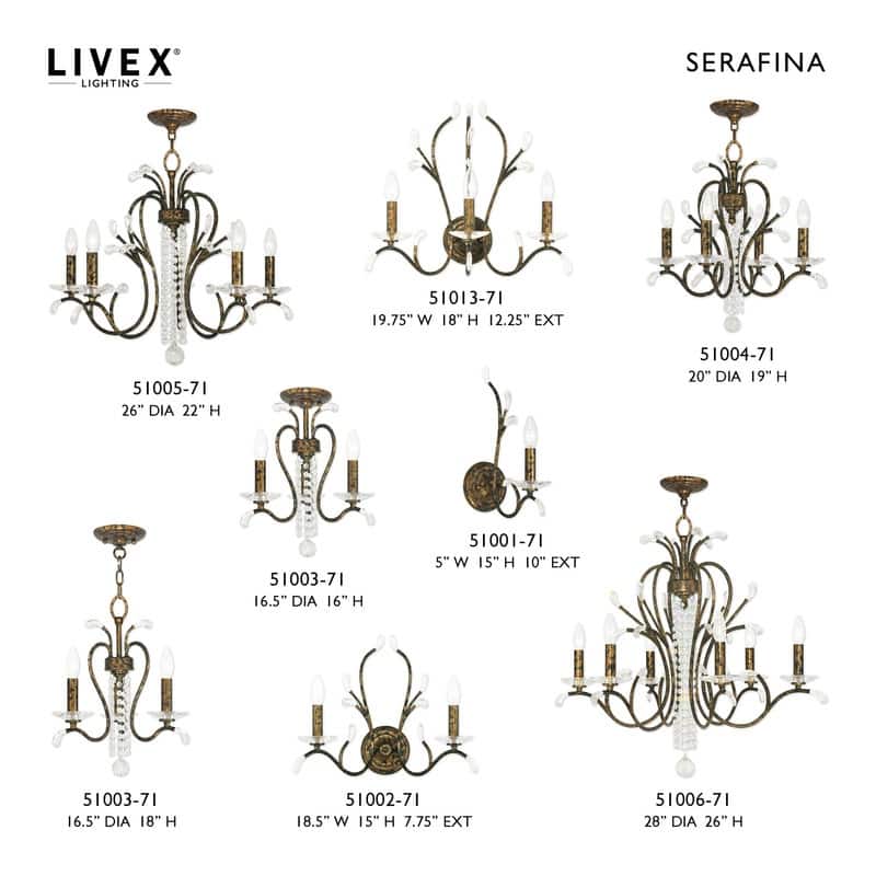 Livex Lighting 1-Light Golden Bronze Wall Sconce, 51001-71 - 5" W x 15" H x 10" Ext.