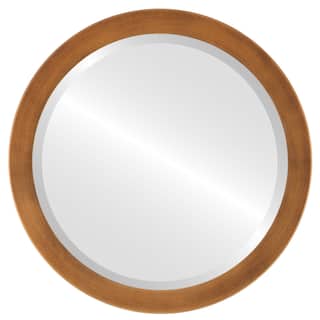 Vienna Framed Round Mirror in Sunset Gold