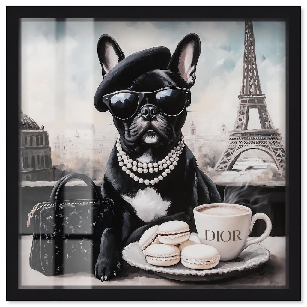 Frenchie in Paris Treats Shadowbox by Art Remedy