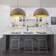 preview thumbnail 176 of 200, Industrial Oversized Metal Dome Pendant Light - Modern Farmhouse 23in - Grey Limestone
