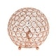 preview thumbnail 5 of 36, Elegant Designs Crystal Ball Sequin Chrome Table Lamp Rose Gold