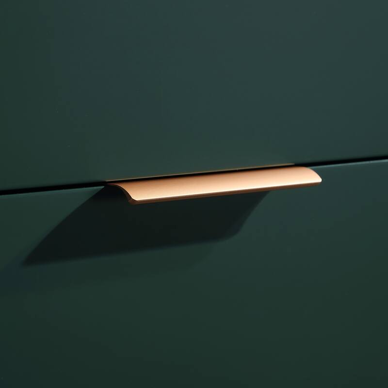 36/48/60 Modern LED Floating Bathroom Vanity with Single/Double Sink & Soft-Close Drawers & Waterproof, Green