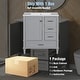 preview thumbnail 7 of 30, GDFStudio - Iris Modern 30" Bathroom Vanity with Ceramic Sink, Soft-Close Door & 3 Drawers