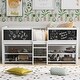 preview thumbnail 2 of 7, Twin Size Low Loft Bed with Two Movable Shelves, Decorative Chalkboard Guardrail, and Integrated Ladder, White