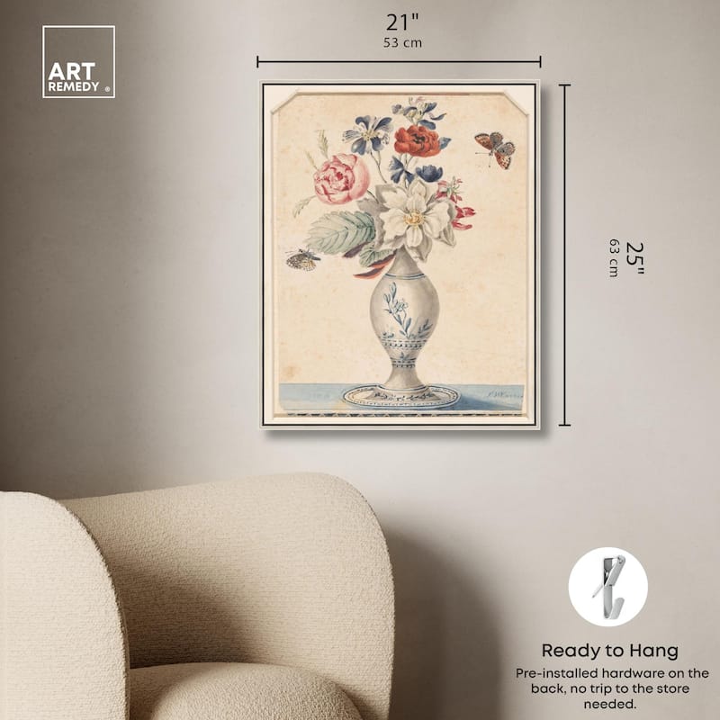 Vase with Flowers II 1850 Canvas by Art Remedy