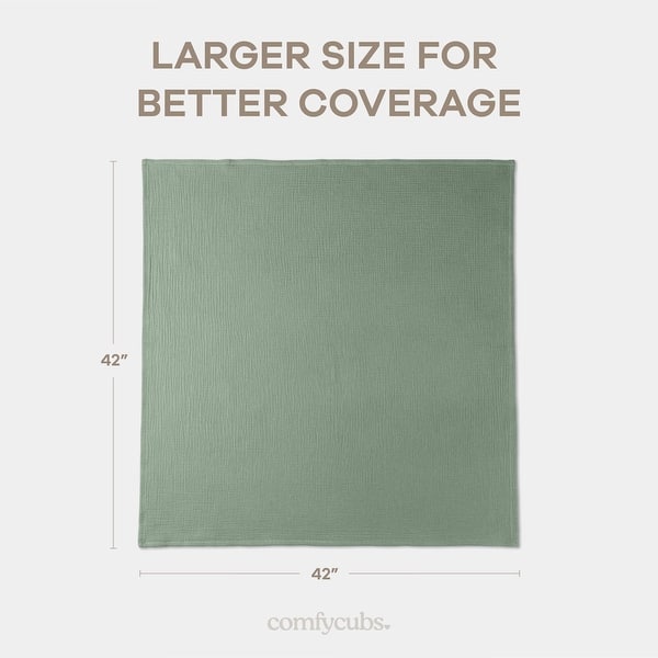 dimension image slide 4 of 5, Muslin Swaddle Blankets Pack of 3 by Comfy Cubs