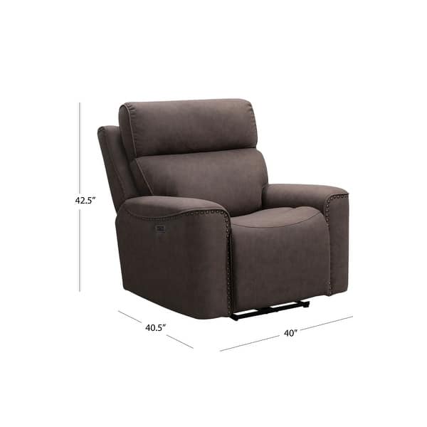 Shop Abbyson Braxton Fabric Power Recliner On Sale Overstock 32178306