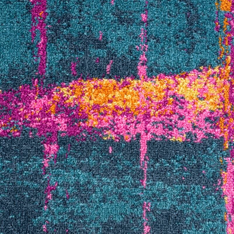 Abani Malibu MAL160A Modern Multicolor Stripes Area Rug