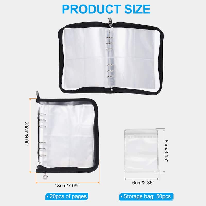 1 Set Transparent Earring Organizer Book, Travel Jewelry Organizer - Silver
