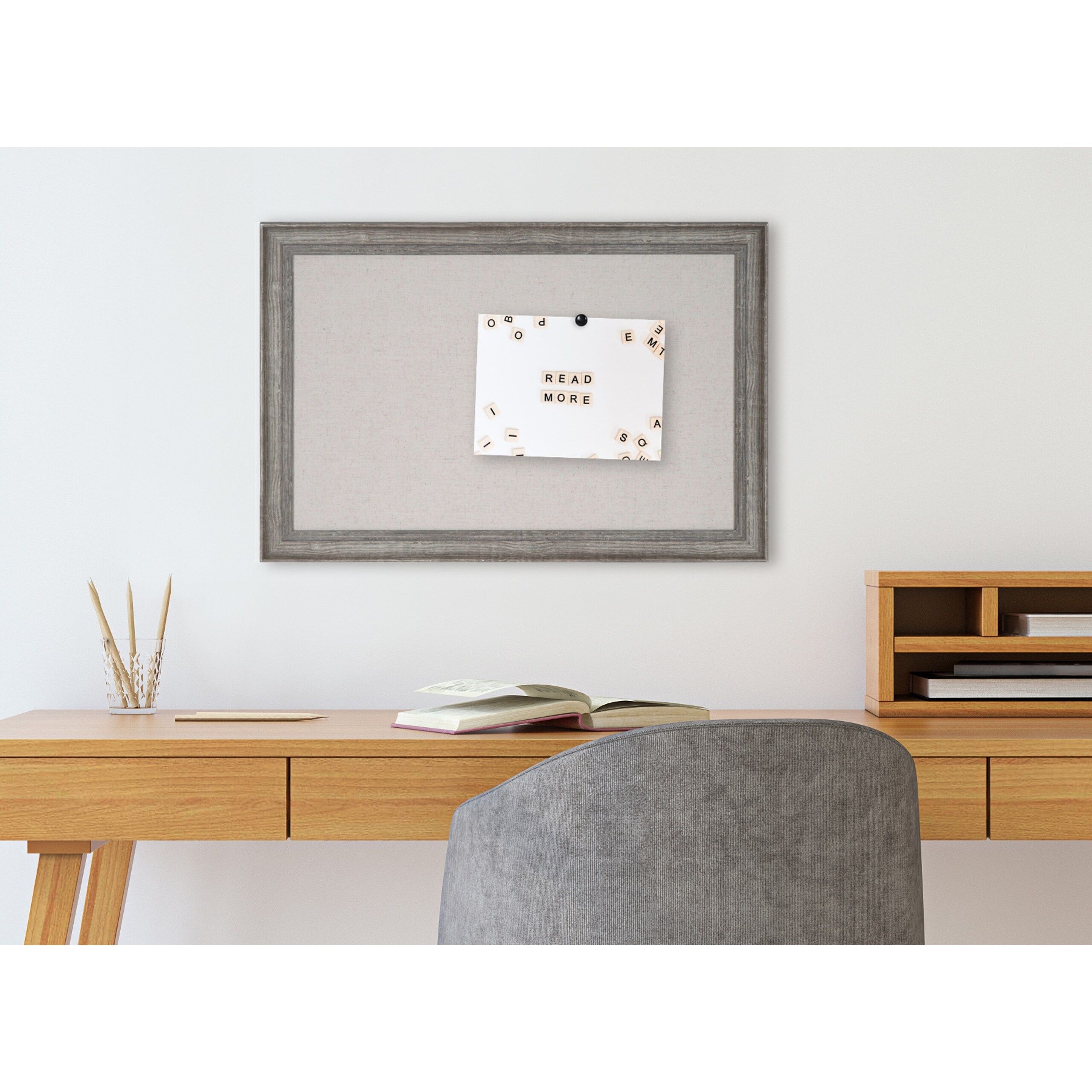 Designovation Macon Framed Linen Fabric Pinboard Overstock 17357419