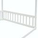 preview thumbnail 51 of 49, Full Size Canopy Frame Floor Bed with Fence