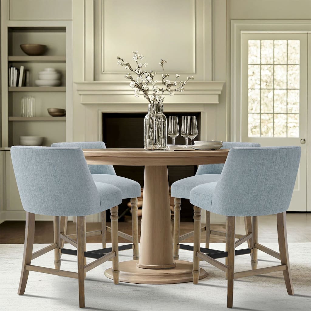 Martha Stewart Bedford Delaney 25" Upholstered Counter Stool