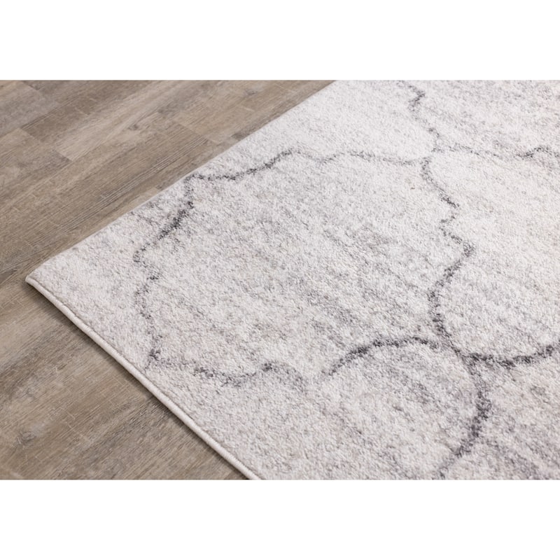 Flynn Collection - Grey/White Ogee Rug