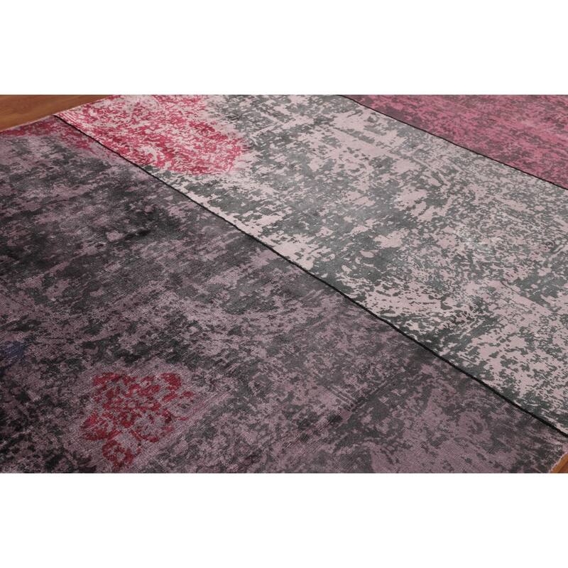 Contemporary Abstract Area Rug Handmade Modern Wool Carpet - 6'10" X 9'10"