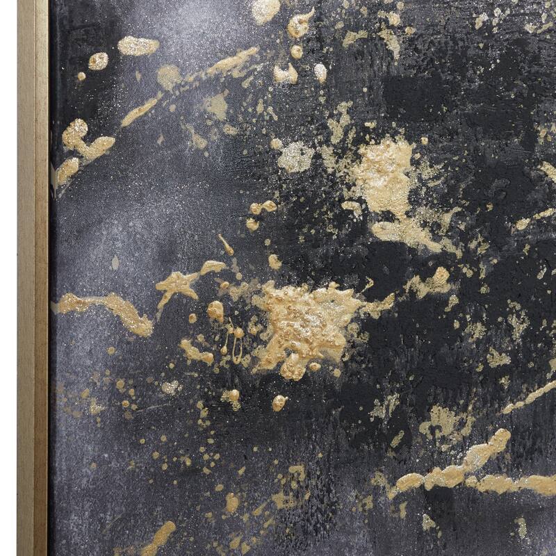 Canvas Leaf Living Room Framed Wall Art with Silver Frame