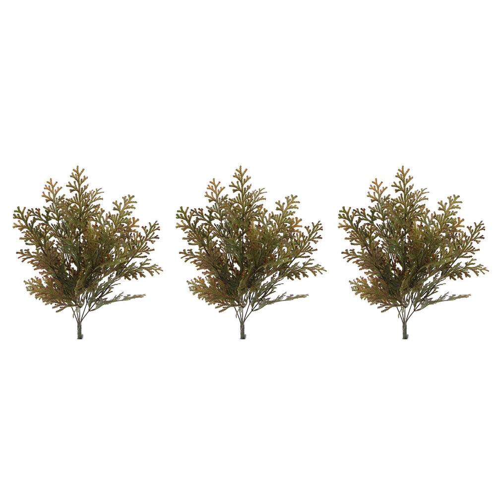 20"H Faux Fern Bush Fall Autumn Decoration - N/A