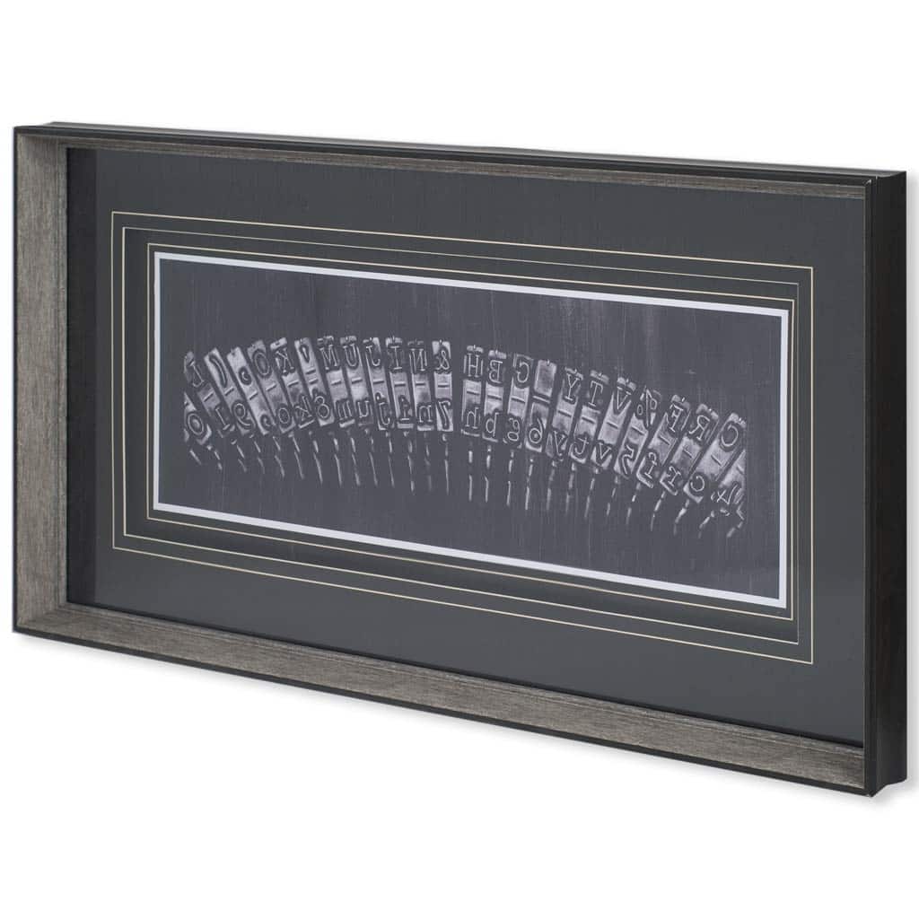 Antique Typewriter Bars Framed Art Print