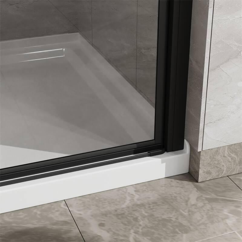 34"x 72" Pivot Shower Door Combo w/35.4" White Acrylic Shower Base