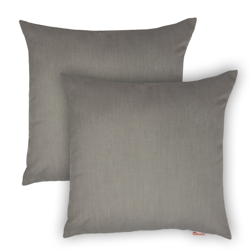 Austin Horn Classics Sunbrella® Spectrum Dove 18-inch Outdoor/Indoor Pillow (Set of 2)