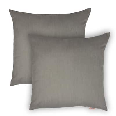 Austin Horn Classics Sunbrella® Spectrum Dove 18-inch Outdoor/Indoor Pillow (Set of 2)