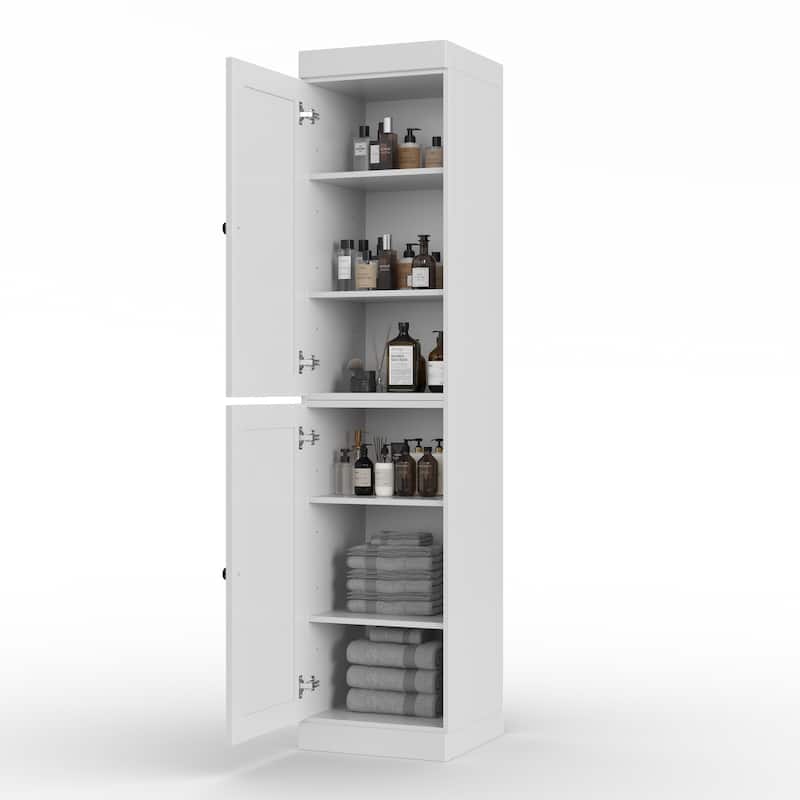 Palace Imports 100% Solid Wood 16.5" Bathroom Storage Cabinet with Shaker Doors and Adjustable Shelves
