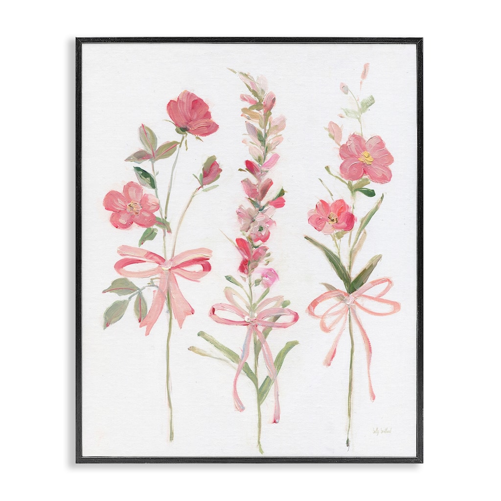 Stupell Pastel Pink Floral Sprigs Framed Giclee Art Design By Sally Swatland