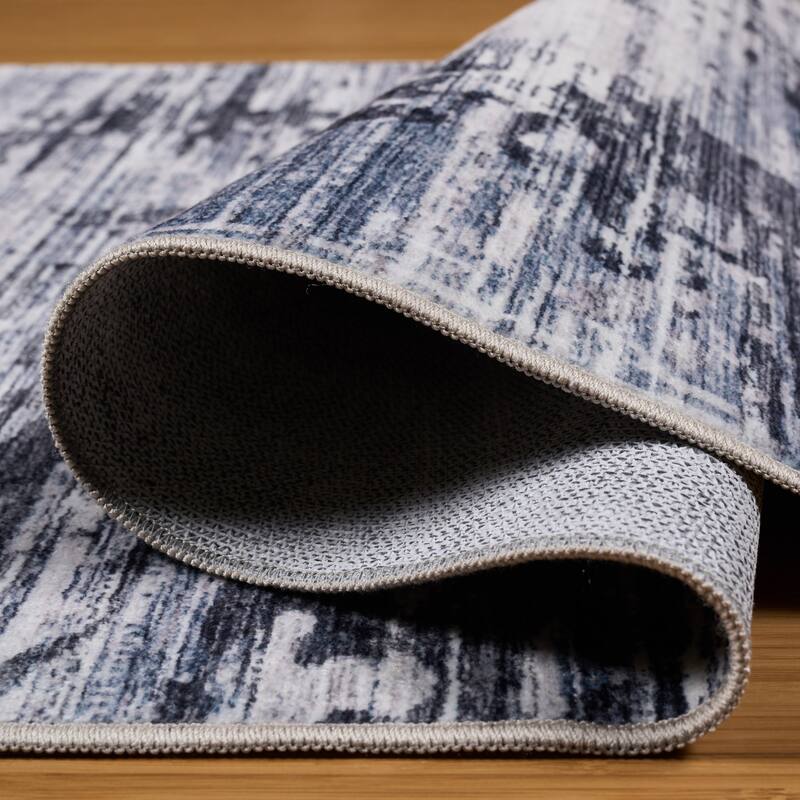 Licensed HGTV Everyday Chic Soft Flannel Zero Pile Printed Non-Slip Washable Indoor Area Rug