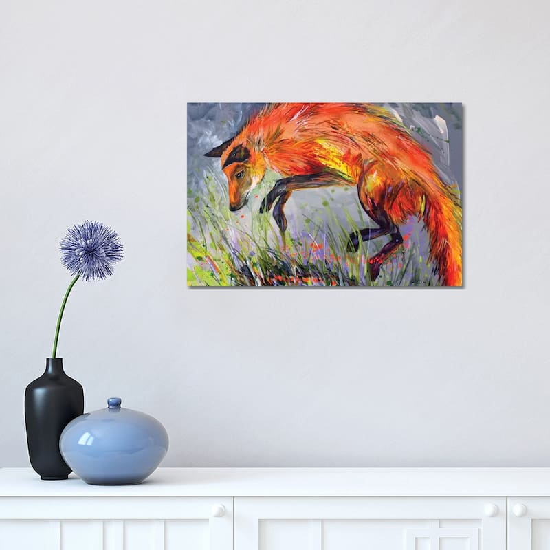 iCanvas "Spring Fox" by Lindsey Dahl Canvas Print - 12x18x1.5