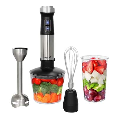 MegaChef 4 in 1 Immersion Hand Blender with Multi-Use Accessories