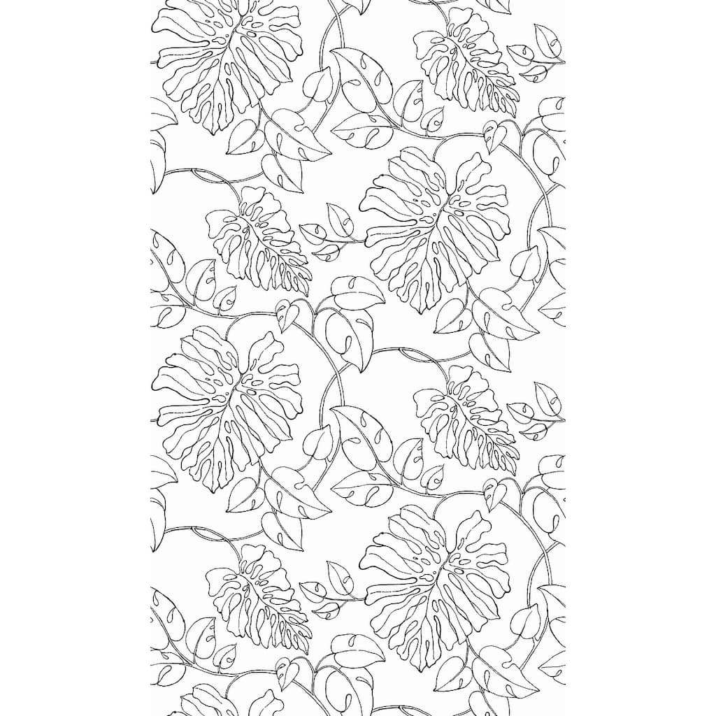 NextWall Tropical Linework Peel and Stick Wallpaper - 20.5 in. W x 18 ft. L