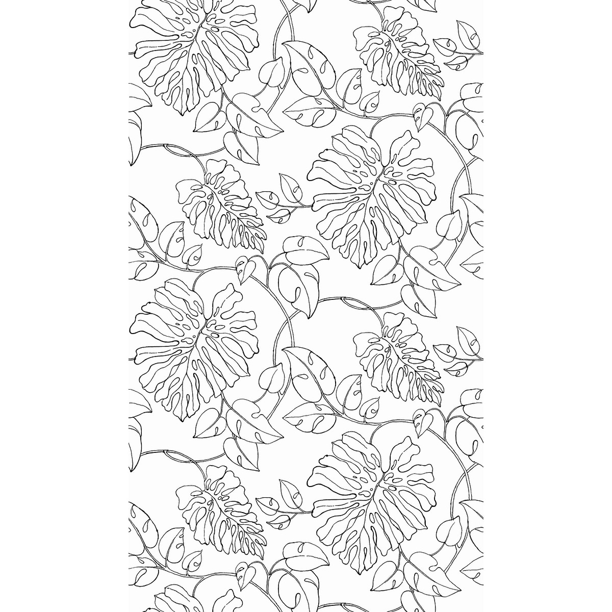 NextWall Tropical Linework Peel and Stick Wallpaper - 20.5 in. W x 18 ft. L