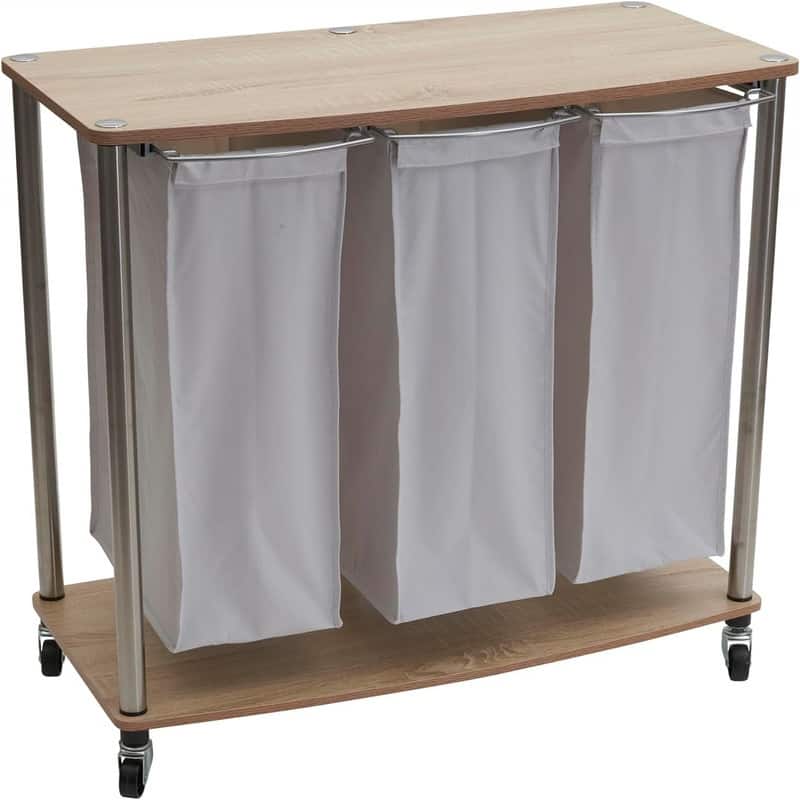 Laundry Basket with Wheels - 31.5"L x 17.32"W x 31.5"H - 31.5"L x 17.32"W x 31.5"H - Natural