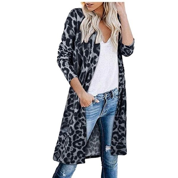 leopard cardigan sweater