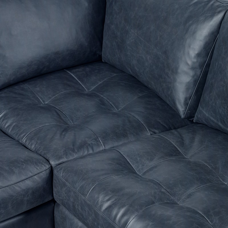 Poly & Bark Napa 98" Corner Sectional Sofa - Full Grain Genuine Italian Leather