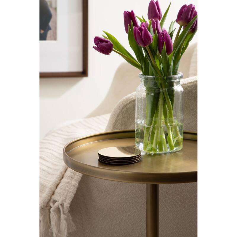 Kate and Laurel Tira Round Side Table
