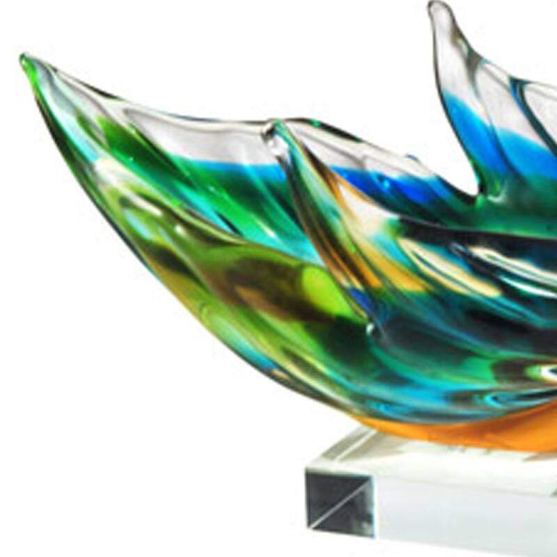 Swan Bowl Handcrafted Art Glass Sculpture