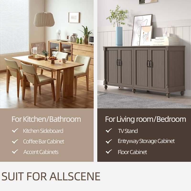 Kitchen Sideboard Coffee Bar Cabinet Accent Storage Cabinet