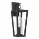 preview thumbnail 1 of 13, Elliot Black Outdoor Wall Lantern w/ Clear Glass 1-light/20"H x 7.25"W