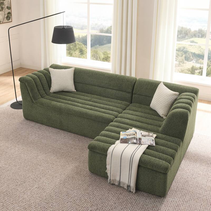 106" L-Shaped Modular Sectional Sofa with Chaise for Living Room