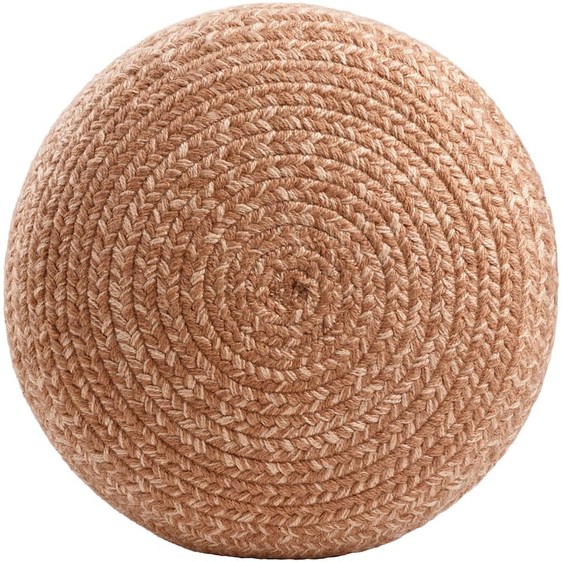Livabliss Entwined Modern & Contemporary Solid Color Pouf