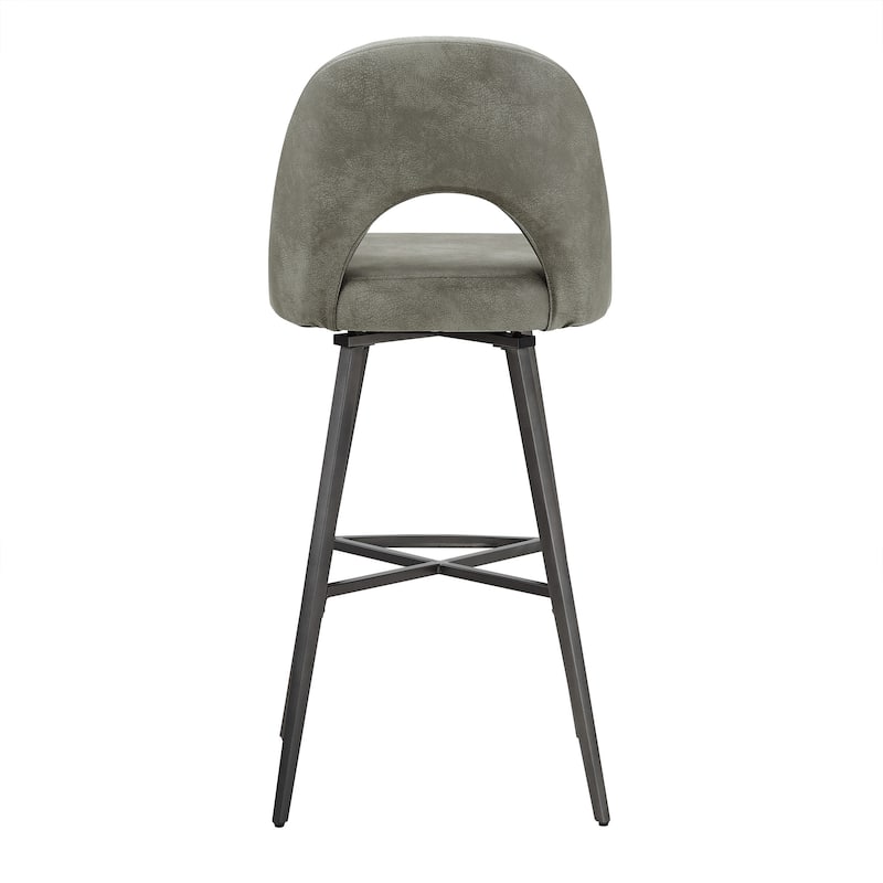 Presley Metal Fabric Swivel Bar Stools (Set of 2) by iNSPIRE Q Modern