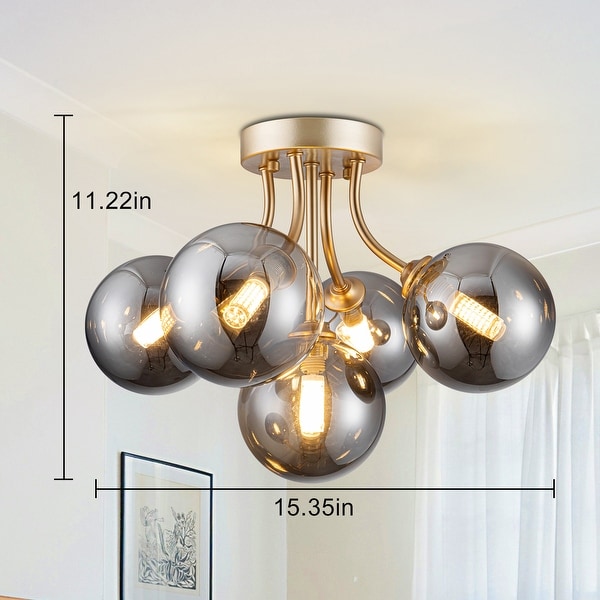 Gold sputnik flush mount cheap