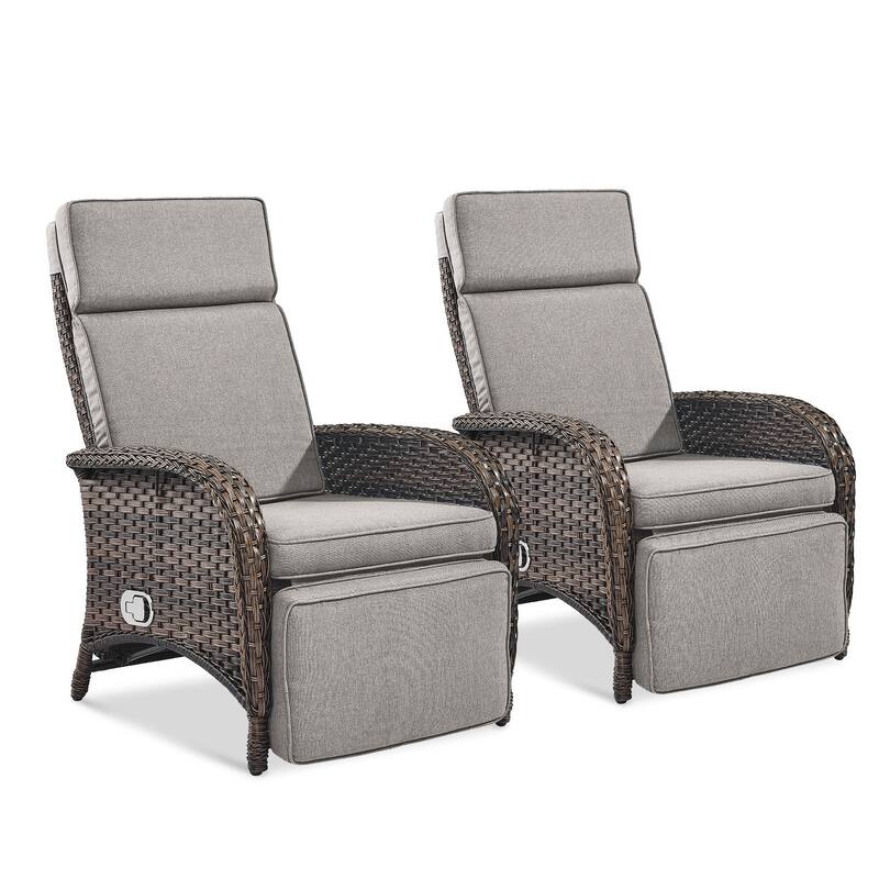 Pocassy Swivel Reclining Chair Lounge Chair with Adjustable Backrest