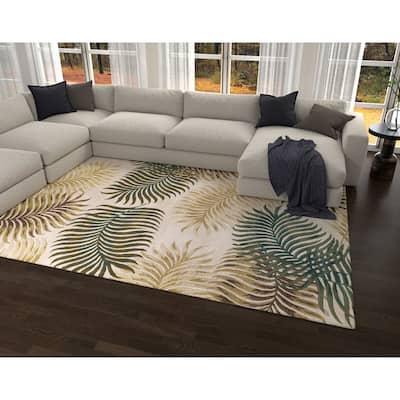 Domani Camila Tropical Natural Fern Area Rug